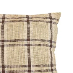 Online Kirklands Home Sepia Woven Plaid Throw Pillow Brown