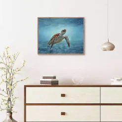 Outlet Kirklands Home Serene Sea Turtle Framed Canvas Art Print