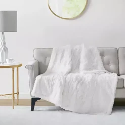 Best Kirklands Home Serta Shaggy Faux Fur Heated Throw White