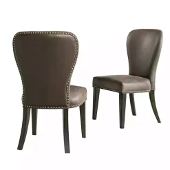 Online Kirklands Home Sevana Faux Leather Dining Chairs, Set of 2 Brown