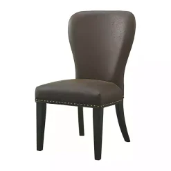 Online Kirklands Home Sevana Faux Leather Dining Chairs, Set of 2 Brown