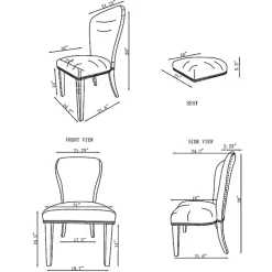 Online Kirklands Home Sevana Faux Leather Dining Chairs, Set of 2 Brown