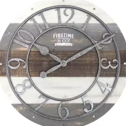 New Kirklands Home Shabby Wood Plank Wall Clock