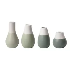 Best Kirklands Home Shades of Two-Toned Mini Vases, Set of 4 Green