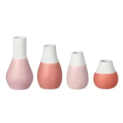 Discount Kirklands Home Shades of Two-Toned Mini Vases, Set of 4 Red