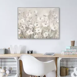 Sale Kirklands Home Shades of White Summer Framed Canvas Art Print
