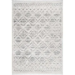 Best Kirklands Home Shaggy Lattice Tassel Ansley Area Rug, 5x7
