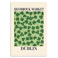 New Kirklands Home Shamrock Market Canvas Art Print