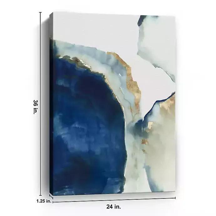 New Kirklands Home Shapes of Watercolor Canvas Art Print Blue