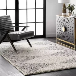 Sale Kirklands Home Shattered Diamonds Scarlette Area Rug, 7x10 Ivory