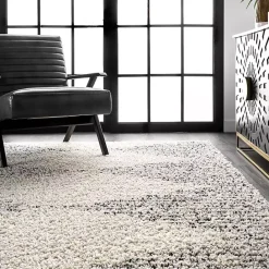 Sale Kirklands Home Shattered Diamonds Scarlette Area Rug, 7x10 Ivory