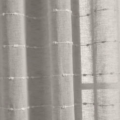 Sale Kirklands Home Sheer Textured Curtain Panel Set, 84 in. Gray