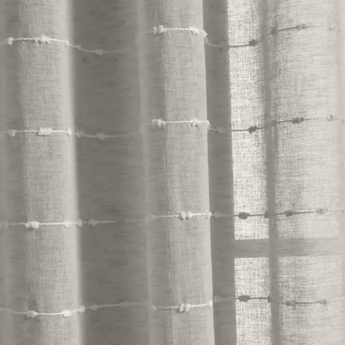 Sale Kirklands Home Sheer Textured Curtain Panel Set, 84 in. Gray