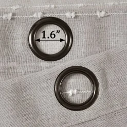 Sale Kirklands Home Sheer Textured Curtain Panel Set, 84 in. Gray