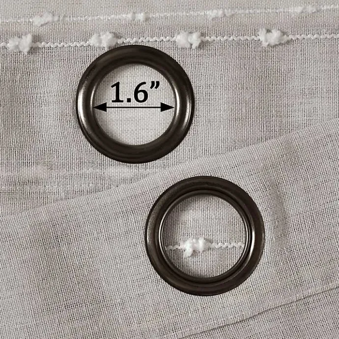 Sale Kirklands Home Sheer Textured Curtain Panel Set, 84 in. Gray