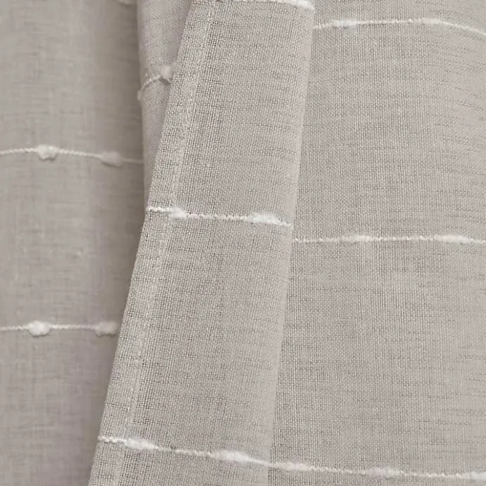 Sale Kirklands Home Sheer Textured Curtain Panel Set, 84 in. Gray