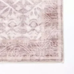 Best Kirklands Home Shiva Red Botanical Washable Runner, 2x7