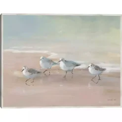 Sale Kirklands Home Shorebirds on the Sand Framed Canvas Art Print