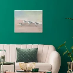 Sale Kirklands Home Shorebirds on the Sand Framed Canvas Art Print