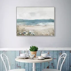 Outlet Kirklands Home Shoreline Splendor Framed Canvas Art Print Blue