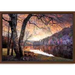 Online Kirklands Home Silence of Sunset Framed Canvas Art Print