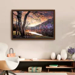 Online Kirklands Home Silence of Sunset Framed Canvas Art Print