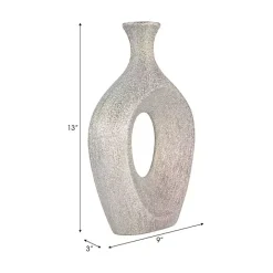 Discount Kirklands Home Beaded Cut Out Vase SIlver