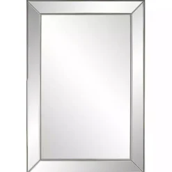 Kirklands Home Bevel Rectangle Wall Mirror Silver