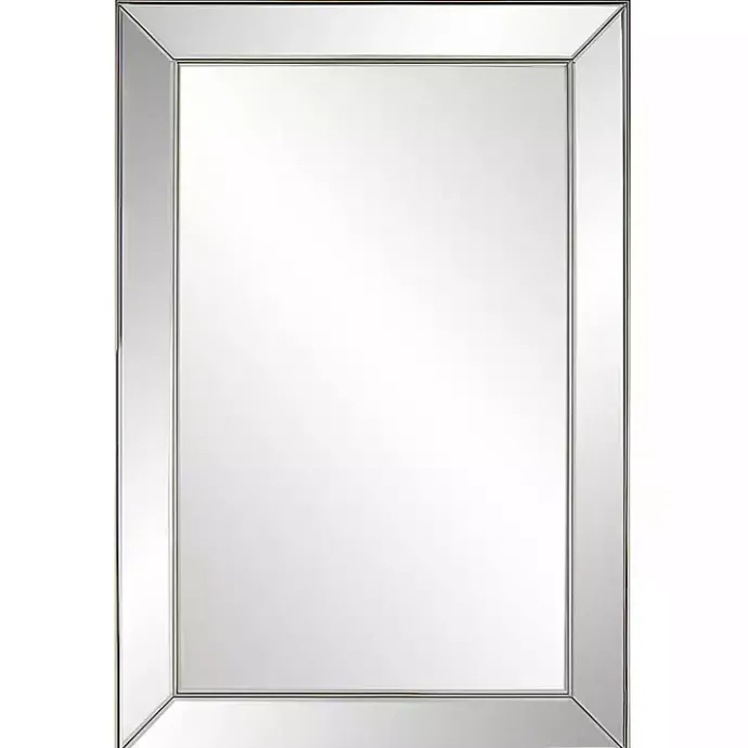 Kirklands Home Bevel Rectangle Wall Mirror Silver