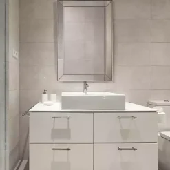 Kirklands Home Bevel Rectangle Wall Mirror Silver