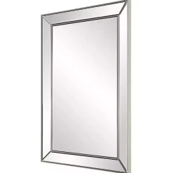 Kirklands Home Bevel Rectangle Wall Mirror Silver