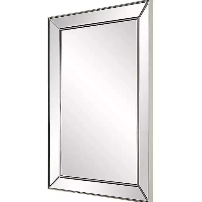 Kirklands Home Bevel Rectangle Wall Mirror Silver
