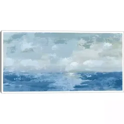 Outlet Kirklands Home Silver Sea Framed Canvas Art Print Blue