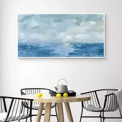 Outlet Kirklands Home Silver Sea Framed Canvas Art Print Blue