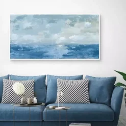 Outlet Kirklands Home Silver Sea Framed Canvas Art Print Blue