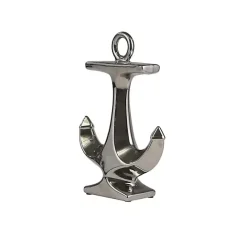 Hot Kirklands Home Ceramic Anchor Statue, 10 in. Silver