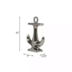 Hot Kirklands Home Ceramic Anchor Statue, 10 in. Silver