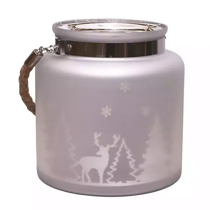 Best Kirklands Home Christmas Scene Lantern Silver