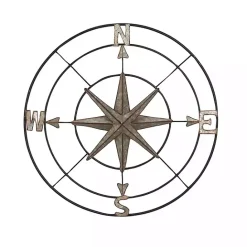 Outlet Kirklands Home Compass Rose Outdoor Plaque Silver
