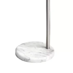 Clearance Kirklands Home Curved Floor Lamp with Marble Base Silver