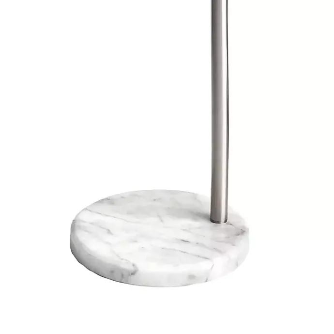 Clearance Kirklands Home Curved Floor Lamp with Marble Base Silver