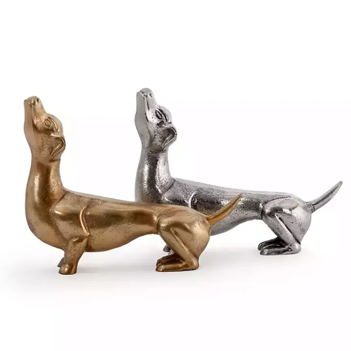 Clearance Kirklands Home Dachshund Figurine SIlver