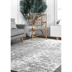 Clearance Kirklands Home Silver Deena Abstract Area Rug, 7x9