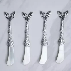 Clearance Kirklands Home Deer Cheese Spreaders, Set of 4 Silver