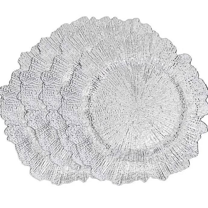 Kirklands Home Elegance Starburst Chargers, Set of 4 Silver