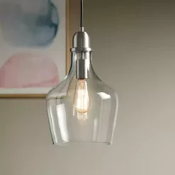 New Kirklands Home Glass Avalon Pendant Light Silver