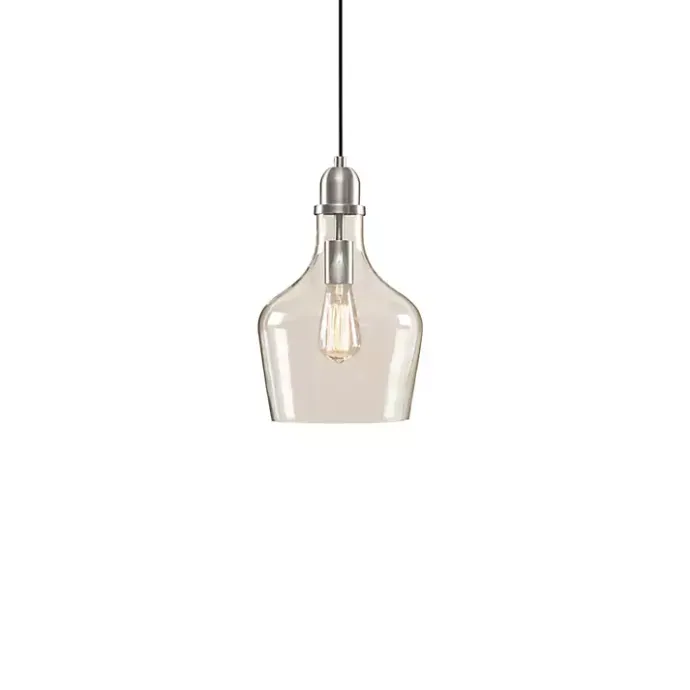 New Kirklands Home Glass Avalon Pendant Light Silver