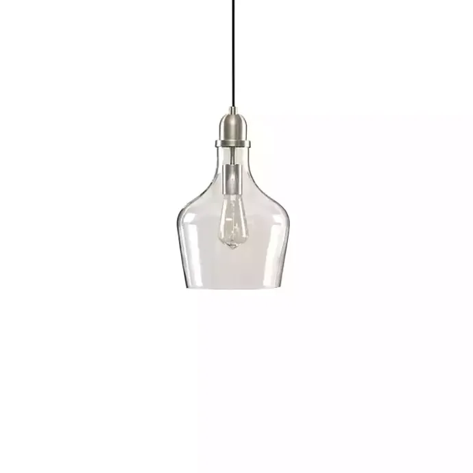 New Kirklands Home Glass Avalon Pendant Light Silver