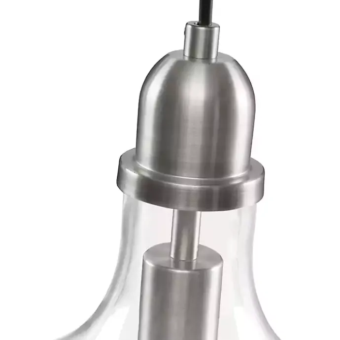 New Kirklands Home Glass Avalon Pendant Light Silver