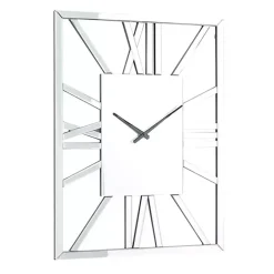 Clearance Kirklands Home Silver Glass Frame Wall Clock